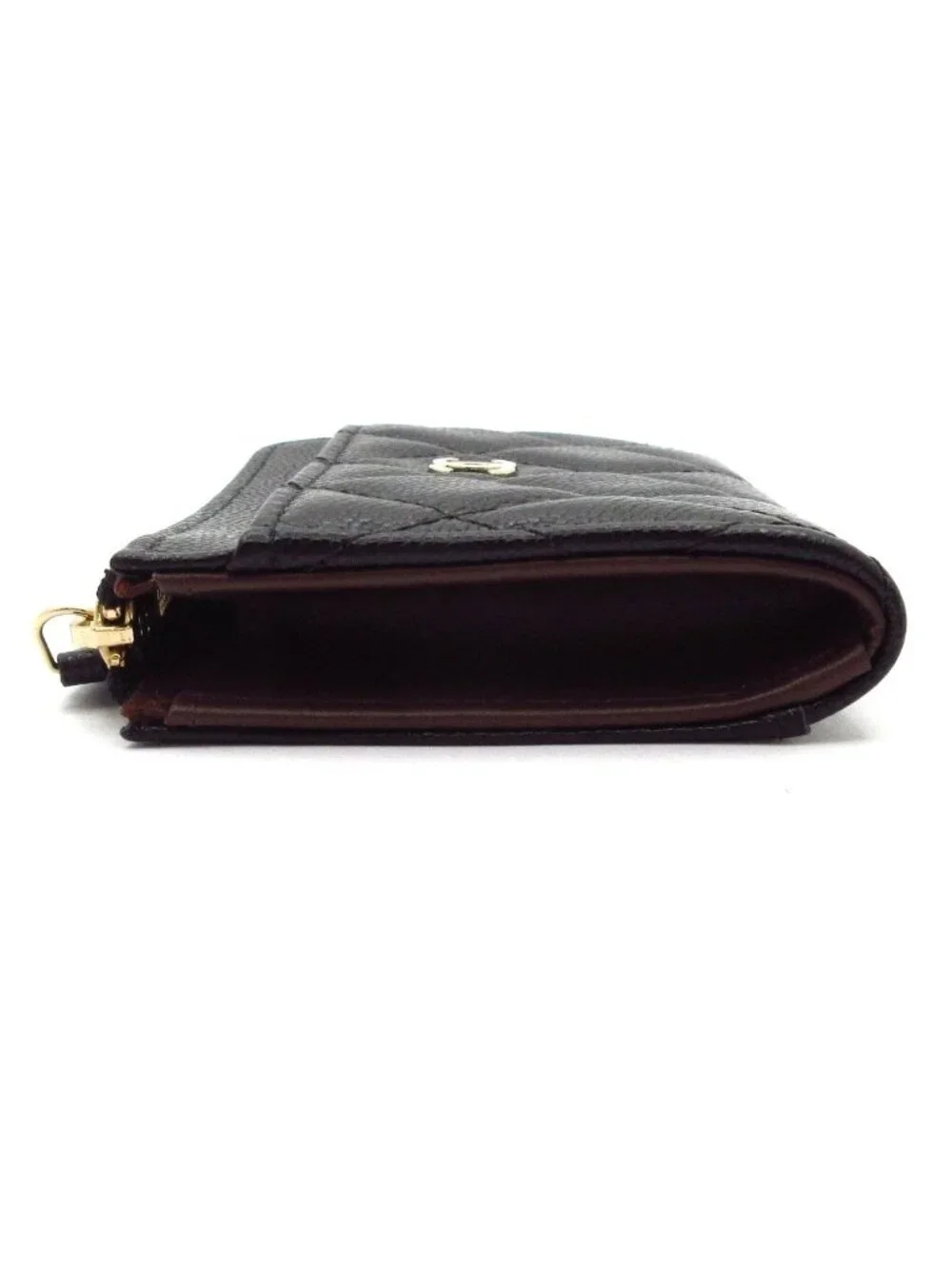 Chanel Coin Case Classic Zip Card Quilted Black